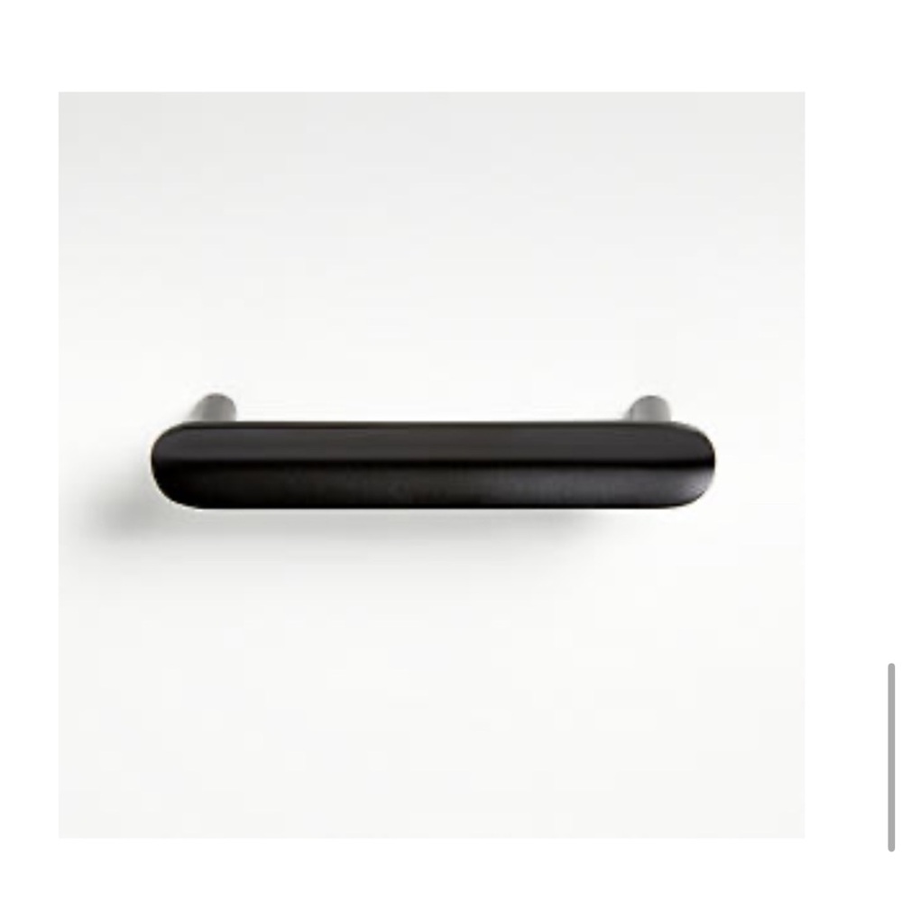 Crate & Barrell Matte Black Bar Pull Handle